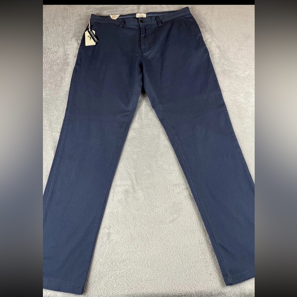 Civil Society Mens Nielsen Indigo wash straight leg chino pants size 34x32